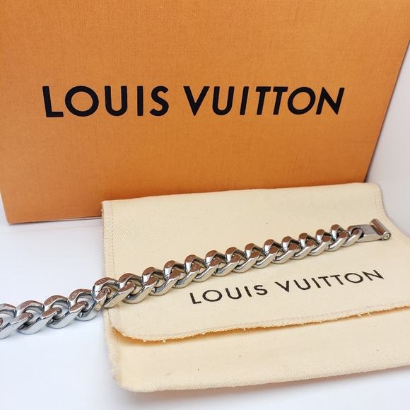 Louis Vuitton Chain Links Mens Bracelet 8" Inches - Picture 1 of 11